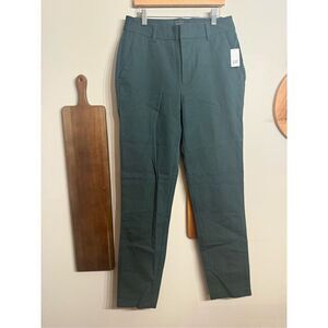 Gap Black Flat Front Stretch Slim Fit High Rise Ankle Pants Size 4 Tall NWT